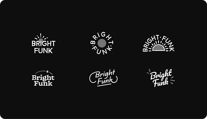 Этапы создания логотипа Bright Funk