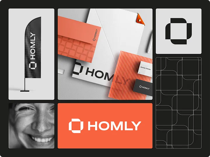 Homly — Логотип и фирменный стиль для агентства недвижимости
