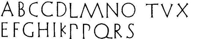 форма римского капитального шрифта