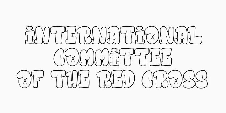 Let’s say it’s a free font called Hidebeast by Allouse Studio implemented into the logo of The International Committee of the Red Cross.
