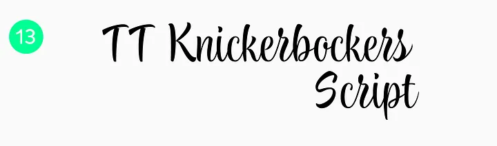 TT Knickerbockers Script