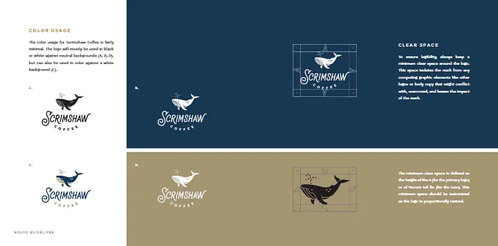 Options to use Scrimshaw logo colors permitted in its brand book