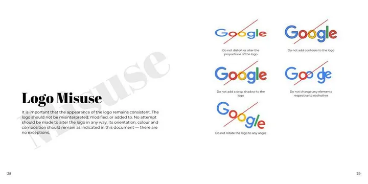 the wrong way of using the logo