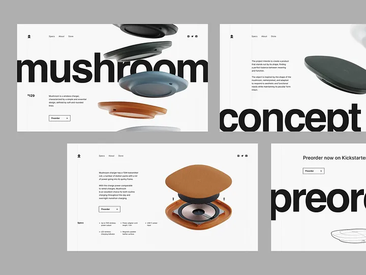 Wireless charger website design concept by Conceptzilla