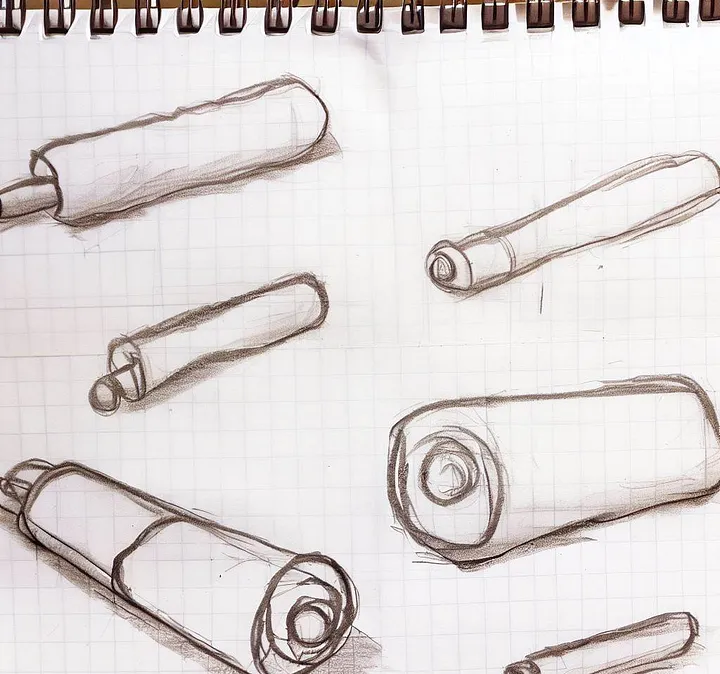The idea of sketching is to get a rough idea of how we want our logo to turn out